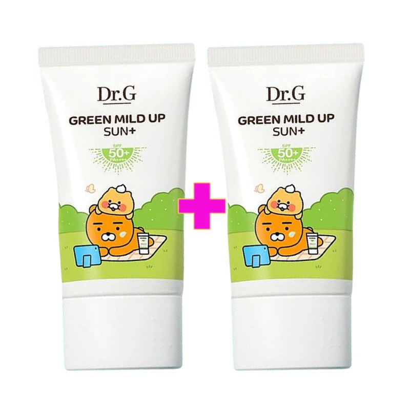 【限定版】KAKAO FRIENDSグリーン マイルド アップサン プラス 50ml（SPF50 + PA ++++）x2個/ 韓国コスメ 日焼け止め サンケア