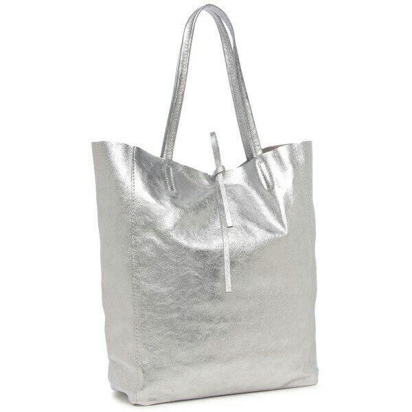 トートバッグ レディース BS0002 SHOPPER BIG LAMINATO SILVER ラメ