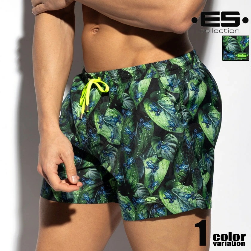 EScollection/イーエス・コレクション HOT FROG SWIM SHORTS スイムウェア サーフパンツ ボードショーツ メンズ水着 海水パンツ 海パン 男性水着 ビーチウェア 蛙　カエ
