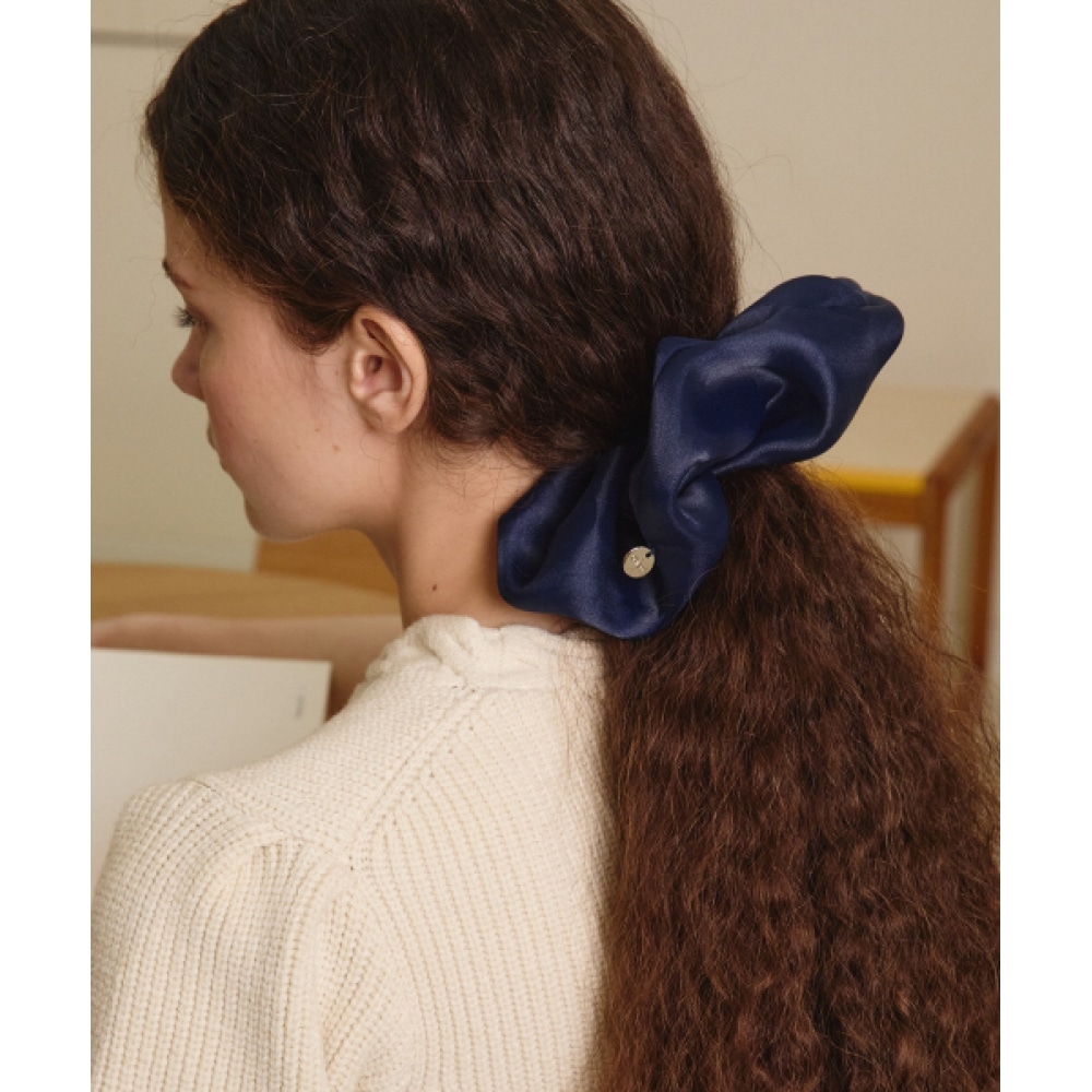 OVHEE オーガンザスクランチー ネイビー