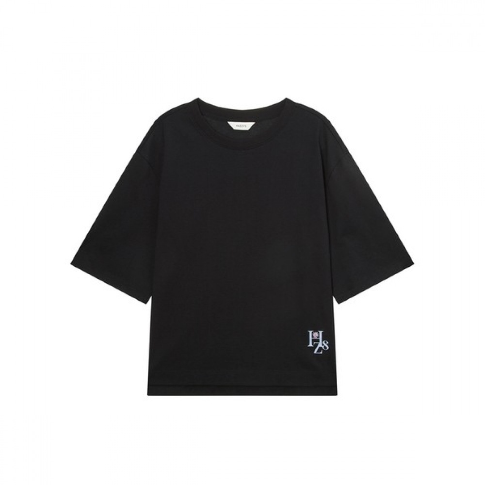 [ヘッジズレディース] 24SS ブラックソリッドコットンショートスリーブ T シャツ WSTS4BC25BK 6,458円