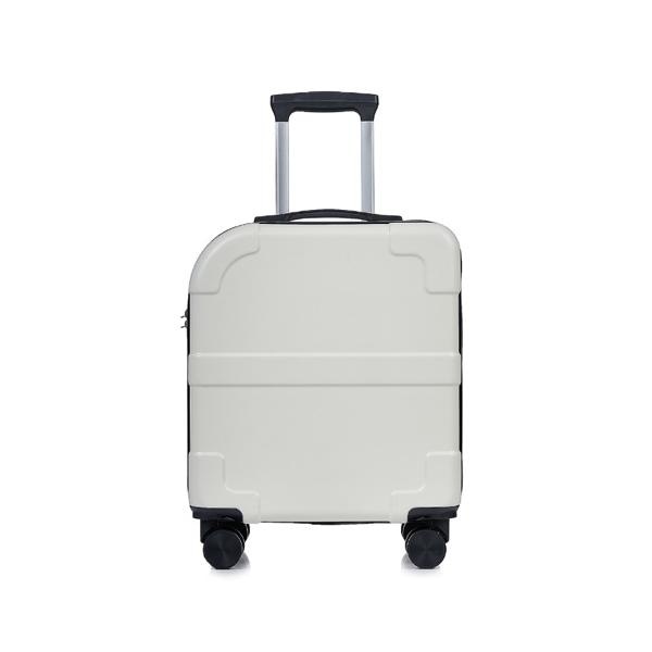 スーツケース キャリーケース キャリーバッグ Sサイズ ホワイト 機内持ち込み 軽量 ((S