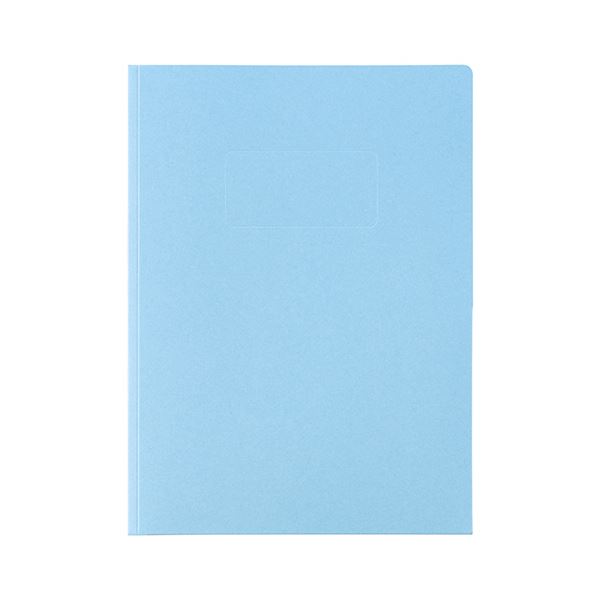 (まとめ) ライオン事務器カラーポケットホルダー(紙製) 2つ折りタイプA4(見開きA3判) ブルー PH-54C 1冊 (×50セット)