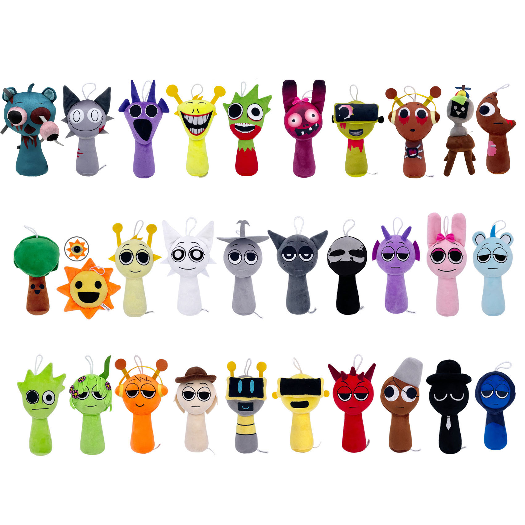 スプランキー ぬいぐるみ 全セット30体 人形 ドール グッズ おもちゃ キャラクター 歌うモンスター Sprunki　ホラゲ 20cm