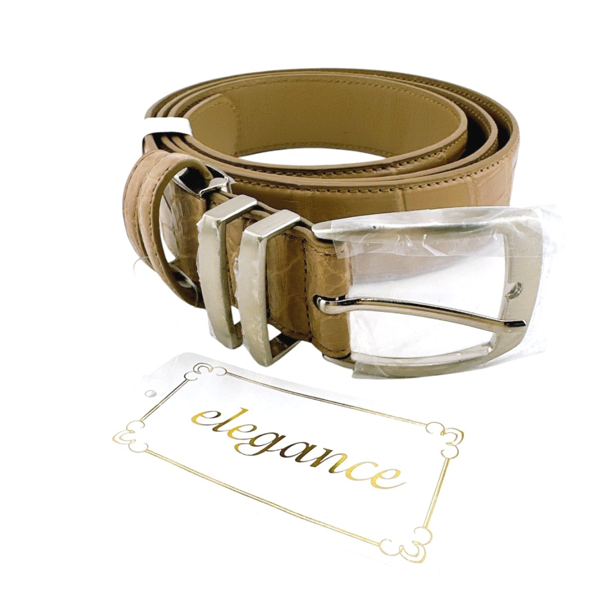 クロコダイルMHM-0005 TAUPE HCP社 ベルト ベージュ