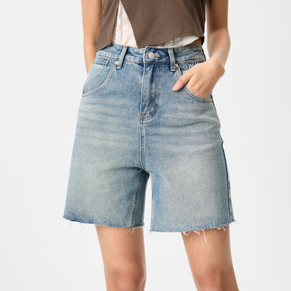 MIXXO バミューダデニム裾カット MIWTHF519J