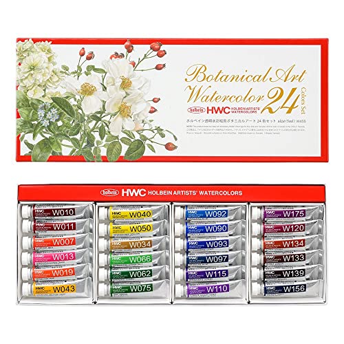 ホルベイン 透明水彩絵具 W455 5ml ボタニカルアート 24色セット 3455 6,652円