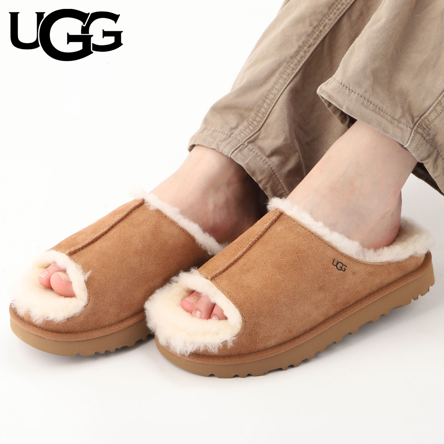 スライドサンダル グリーンポート レディース チェストナット 1167610