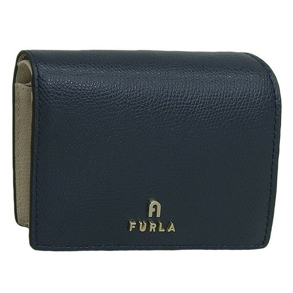 フルラ 財布 レディース 二つ折り財布 レザー ネイビー×ベージュ カメリア FURLA CAMELIA S COMPACT WALLET BIFOLD COIN WP00304ARE0002717S