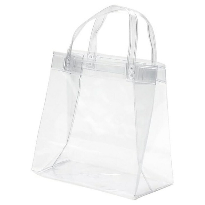 シモジマ HEIKO 透明バッグ 小 10枚 巾200xマチ100x高200mm 手提げ袋 006464020