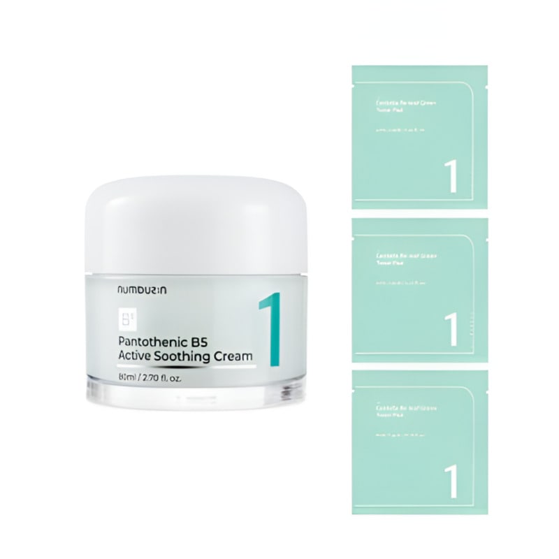 [スージング鎮静] 1番 パントテン酸 アクティブ スージングクリーム 80ml (+パッド 6枚)