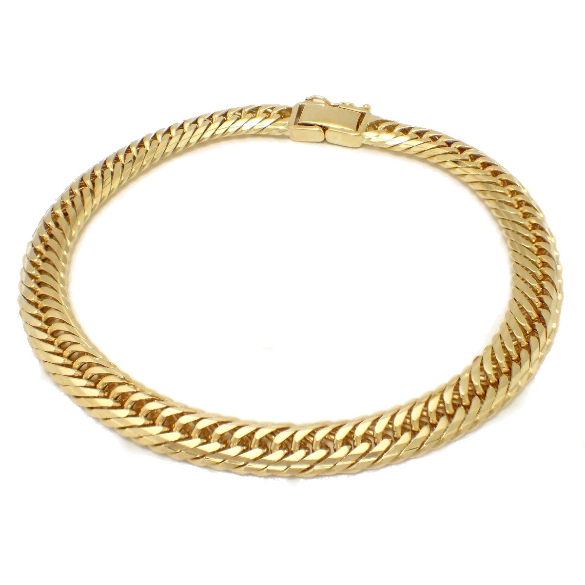 キヘイ ブレスレット K18 18金 ゴールド 20.3g 6.3cm YG 12面T トリプル Mカット 日本造幣局検定マーク入り 20g 前