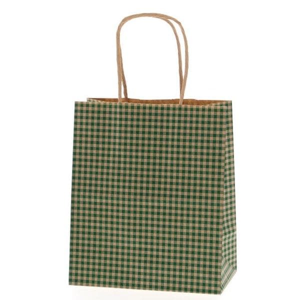 （まとめ買い）シモジマ HEIKO 手提げ紙袋 25チャームバッグ 25CB 21-12 ギンガム2 G 50枚 幅210xマチ120x高250mm 003266402 [x3セット] 9,167円