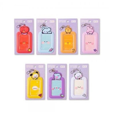 Qoo10] BT21 フォトカード ホルダー キーリング フォ : バッグ・雑貨
