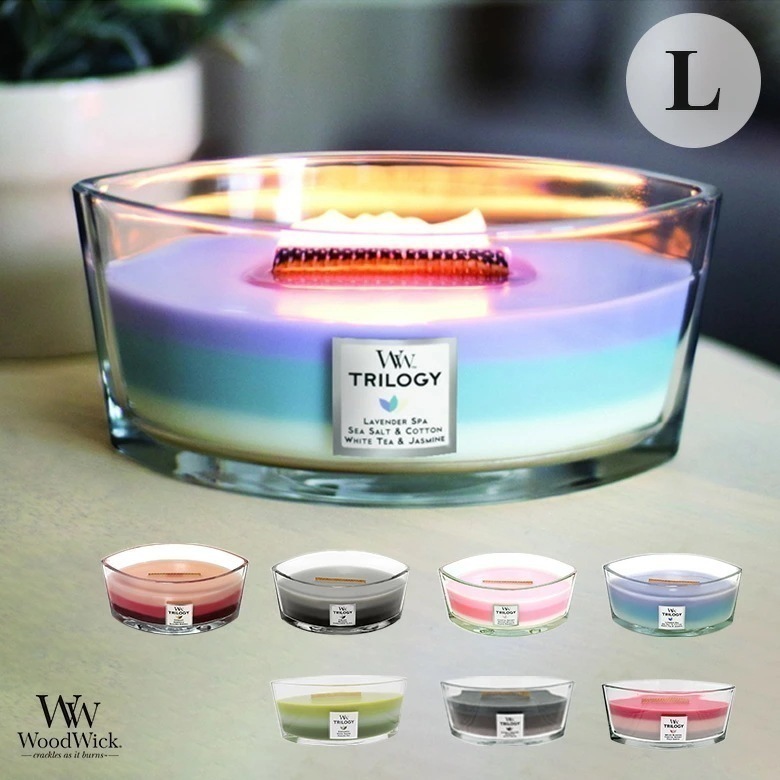 正規品 カメヤマ ウッドウィック トリロジー ハースウィック L アロマ ギフト カメヤマキャンドルハウス WoodWick 正規品 おしゃれ プレゼント 贈り物 キャンドル woodwick