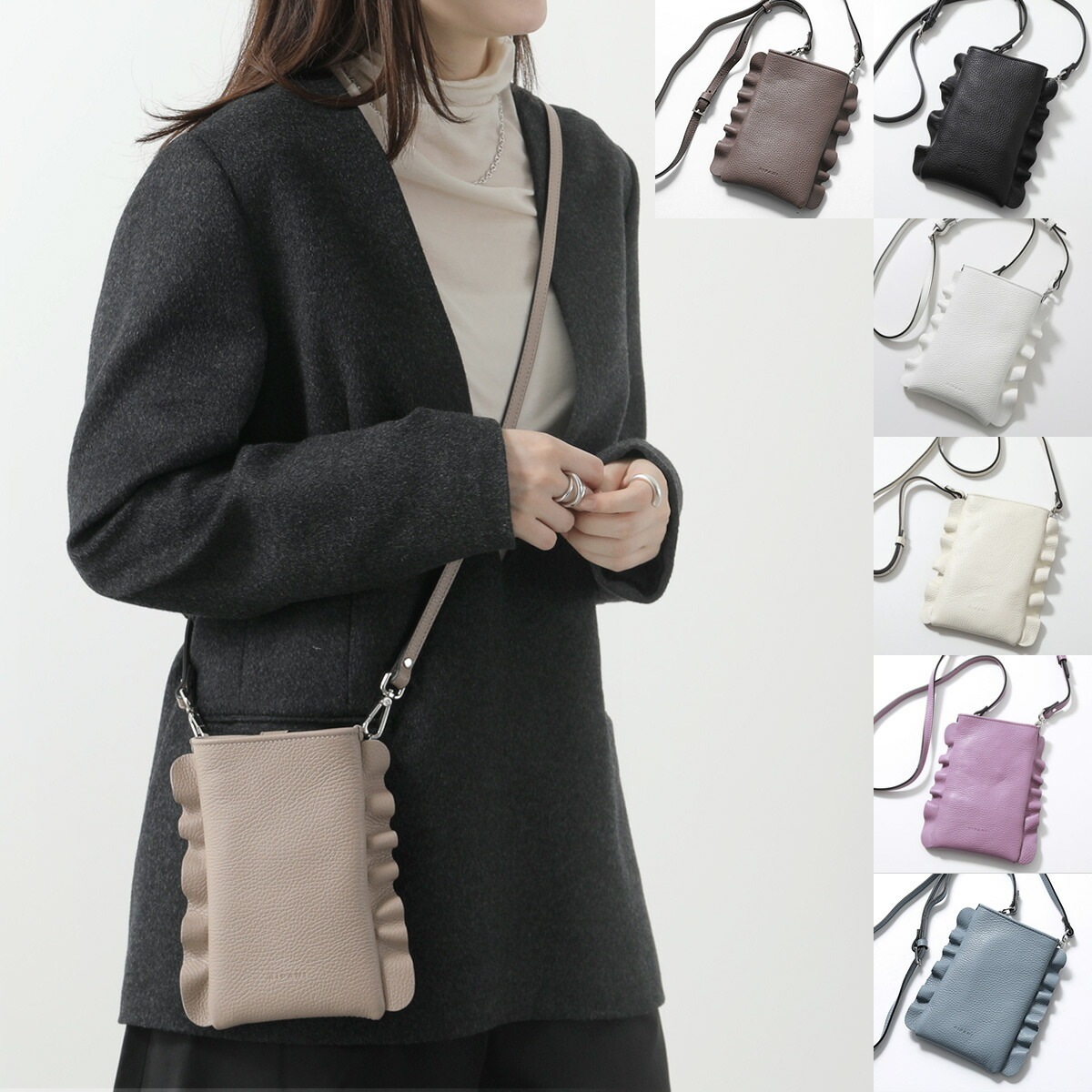 RIPANI リパーニ フォンケース MEDINILLA メディニラ 8614OJ レディース レザー ショルダーバッグ ミニバッグ ポシェット 鞄 カラー7色