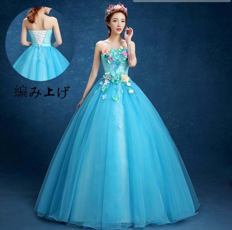 撮影用のワンピース カラードレス 韓国風 花嫁ドレス ロングドレス 前撮り 同窓会 パーティードレス 高級感 お姫様ドレス セクシー イブニングドレス 発表会 スレンダー 上品 エレガント 披露宴 お