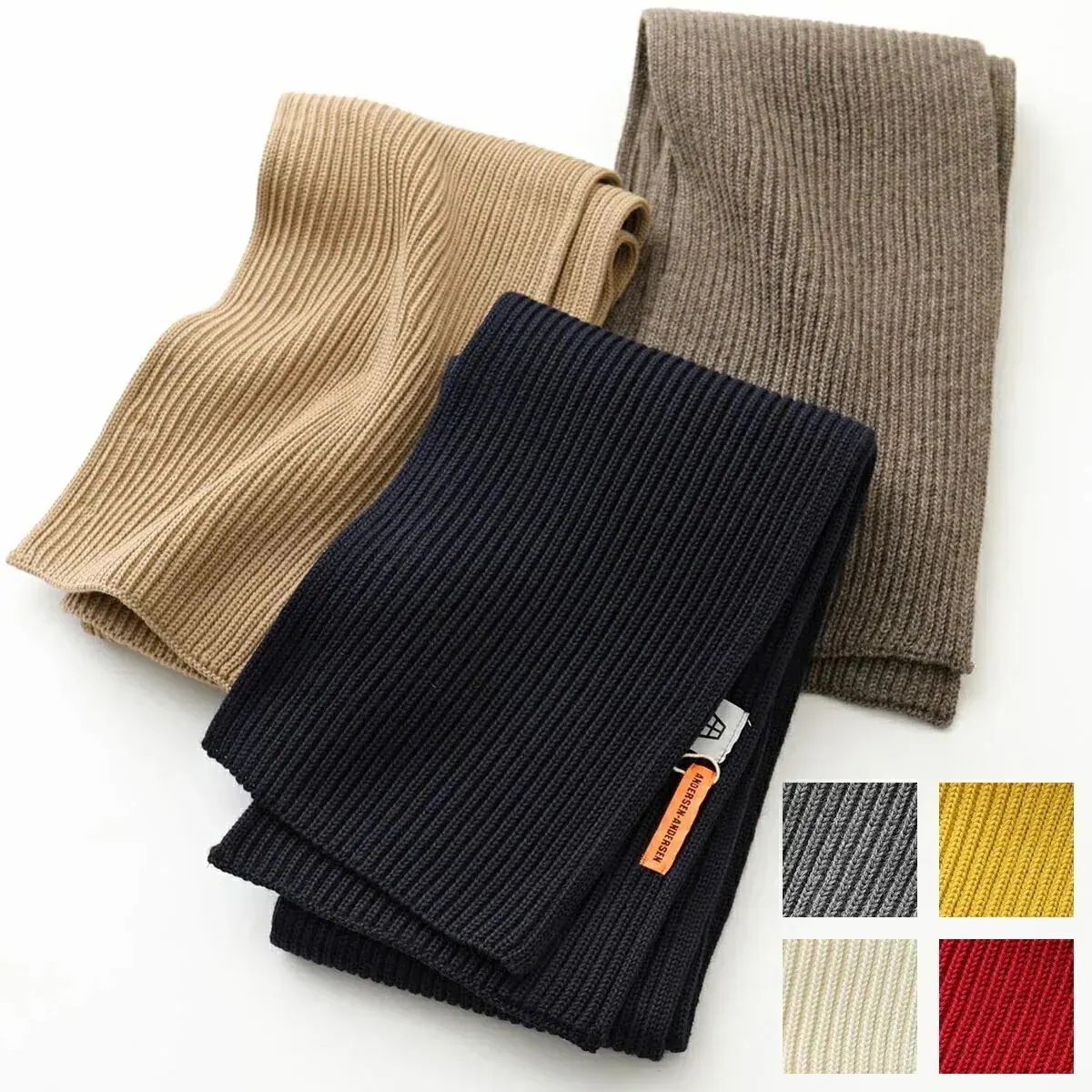 ANDERSEN-ANDERSEN アンデルセンアンデルセン マフラー カラー10色 メンズ レディース WIDE SCARF メリノウール ストール リブ