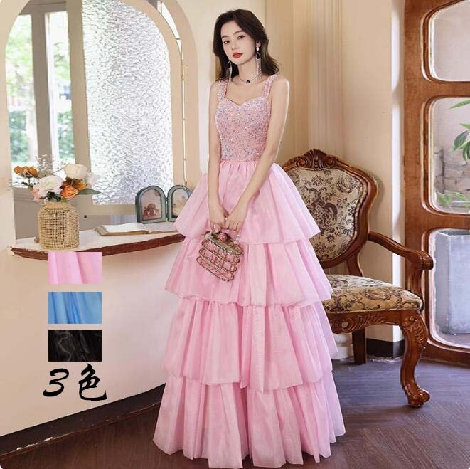 特別仕様撮影用のワンピース ロングドレス カラードレス 韓国風 花嫁ドレス 前撮り 同窓会 パーティードレス 高級感 お姫様ドレス セクシー イブニングドレス 発表会 スレンダー 上品 エレガント 披
