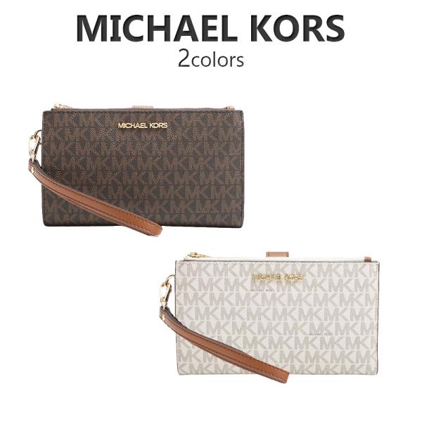 二つ折り財布 財布 JET SET TRAVEL DOUBLE ZIP WRISTLET 35F8GTVW0B VANILA 8,496円