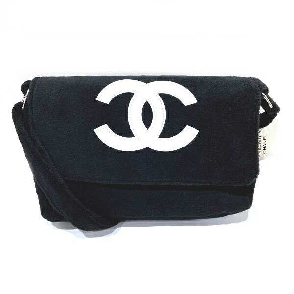 シャネル CHANEL ココマーク パイル生地 ノベルティ ショルダーバッグ レディース 2【中古】