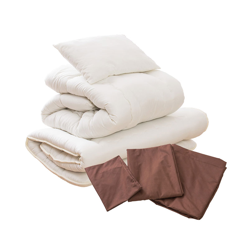 日本製 布団セット ダブル カバー付き 8点セット ふとんセット 抗菌 防ダニ カバー付 固綿入 東洋紡フィルハーモニー 布団 ふとん 布団カバー 枕 14,972円