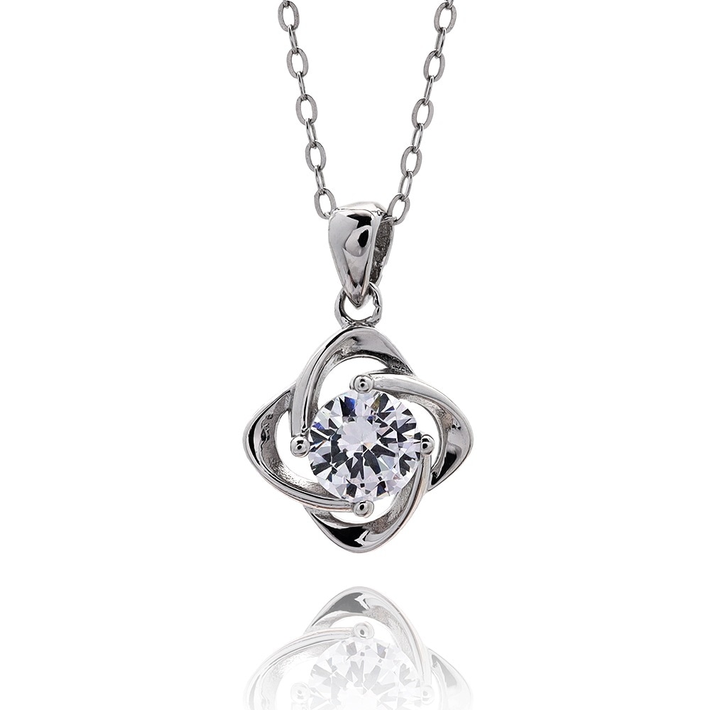 S925 スパイラル 花 螺旋 ネックレス [fhns029-silver]