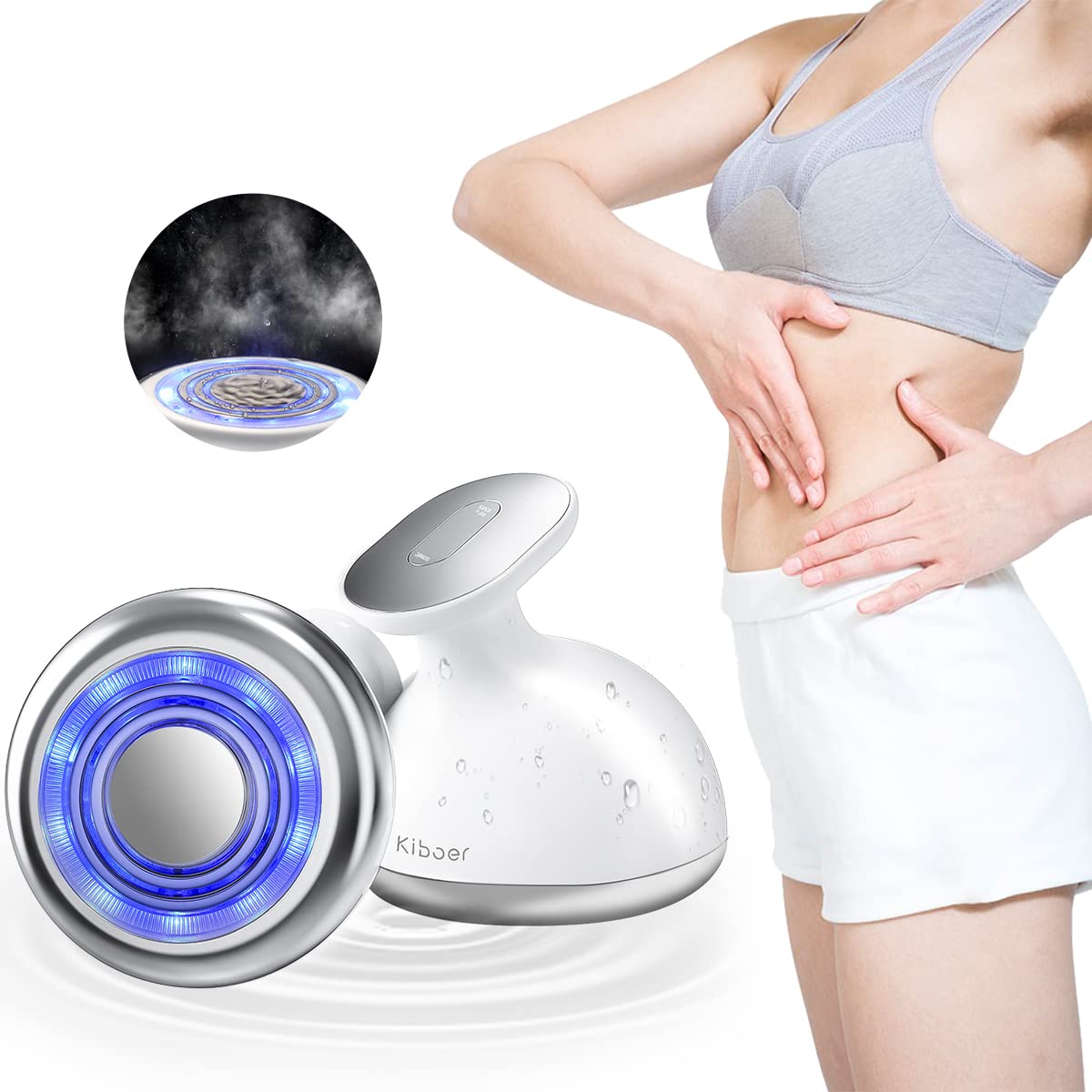Kiboer 美顔器 RF美顔器 トータルケア フェイス ボディ 太もも 超音波 RF EMS 振動 LED搭載 1台多役 6種類モード 3段階強さ スキンケア 全身エステ IPX6防水 敬老の日 母