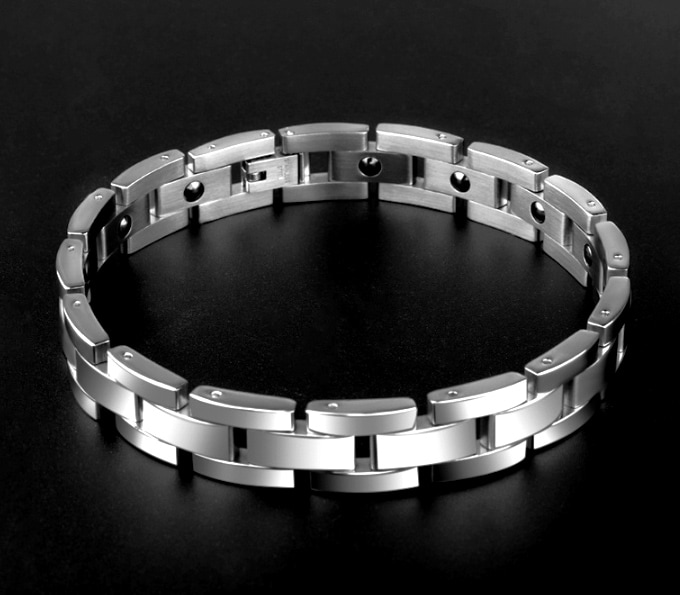 Germanium men bracelet white color