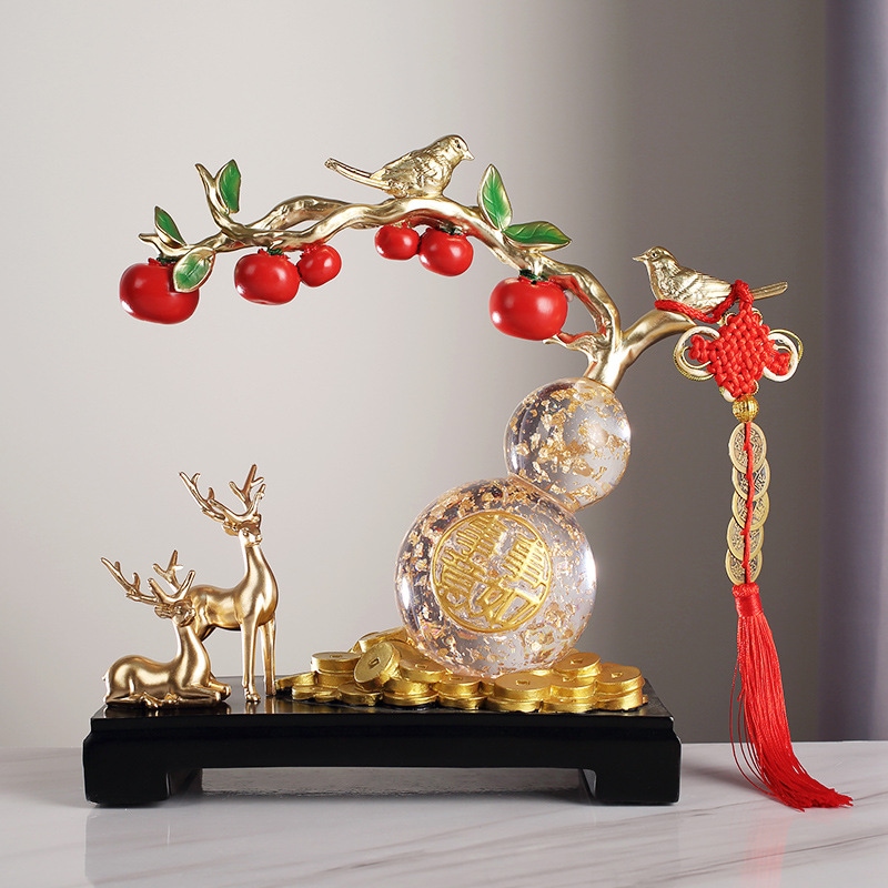 ひょうたんの装飾オブジェ 置物 おしゃれ かわいい 縁起物 風水グッズ 開運グッズ ラッキーアイテム 金運 招福 開運祈願 招財 厄除け