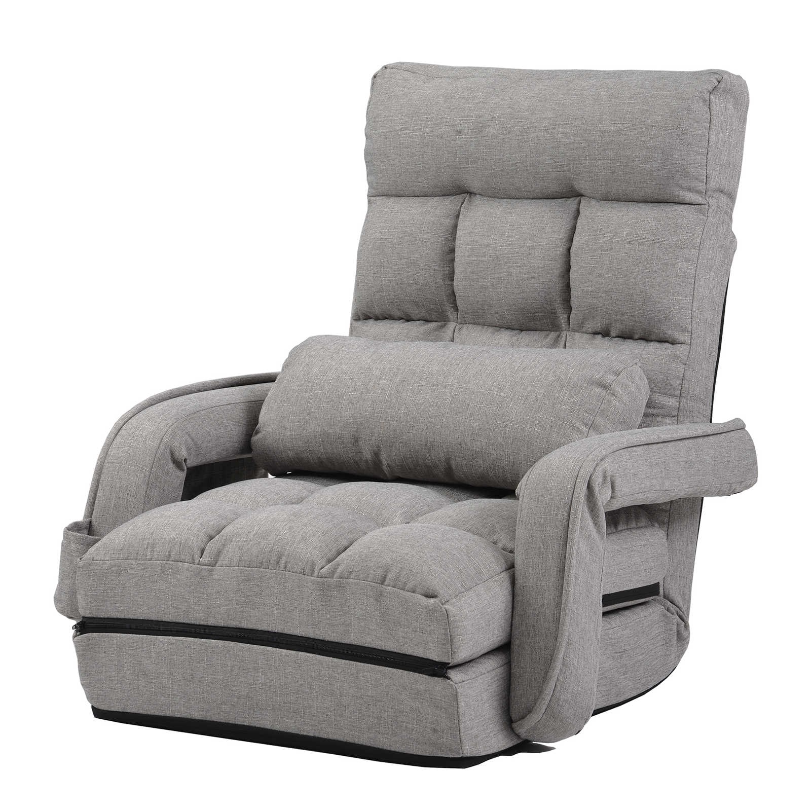 【日本国内出荷-3日で配達】5色 座椅子 リクライニング 14段ギア リクライニングチェアー ファブリック 座イス おしゃれ 椅子 チェアー いす 韓国版イス コンパクトDJYC14