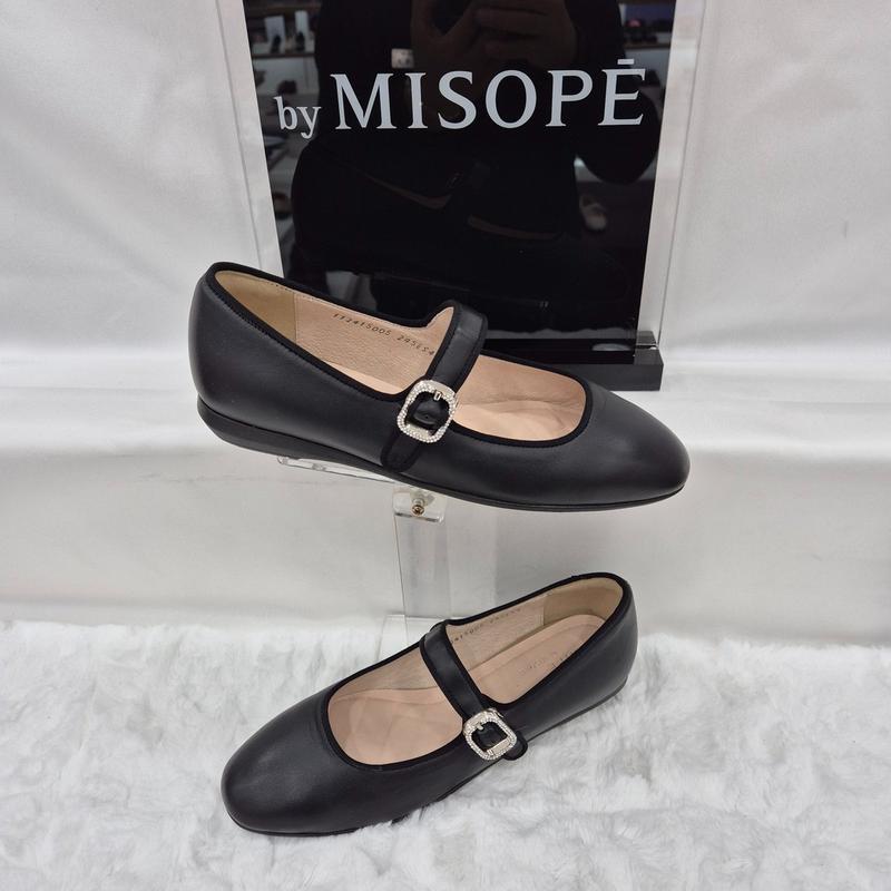 By 女性 メリージェーン フラットシューズ 112HT415SI005 BLACK 2 JJ