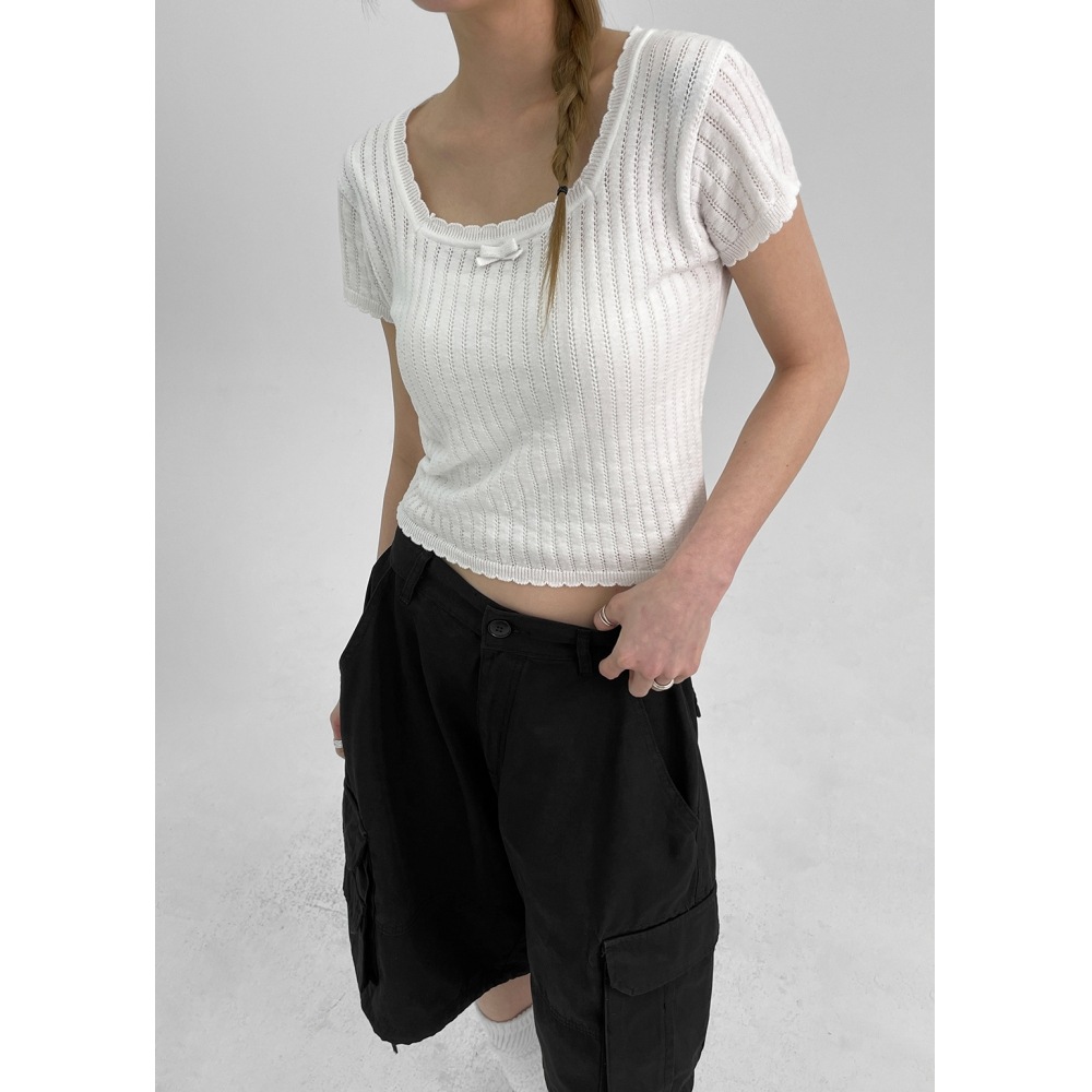 ブラックアップ [MADE] スカーレット スクエア コットンニット