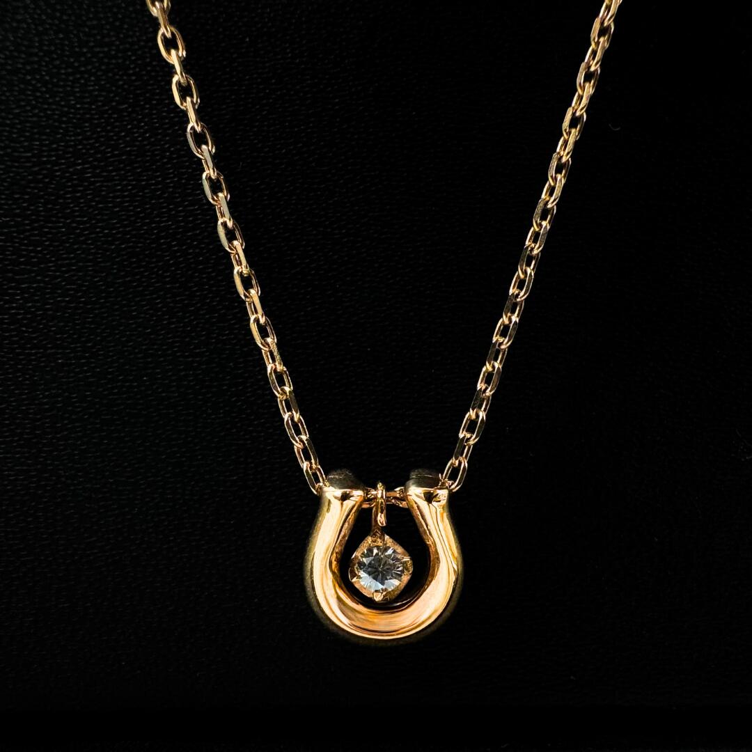 正規品 ナチュラルピュア ネックレス レディース ホースシュー シンプル 上品 ピンクゴールドカラー ノンアレルギー サージカルステンレス ステンレス 金属アレルギー 対応 結婚式 結婚記念日 誕生日