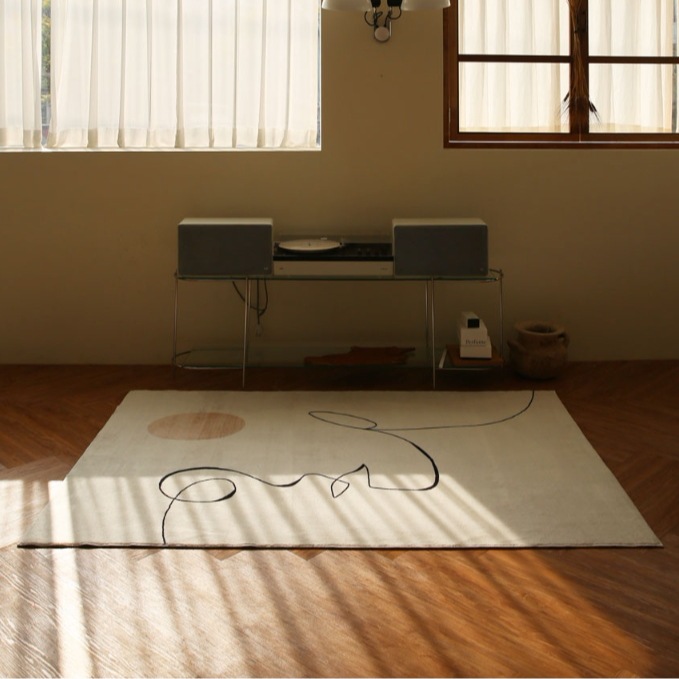 デリアデザインラグ ivory 80x160 140x200 160x230