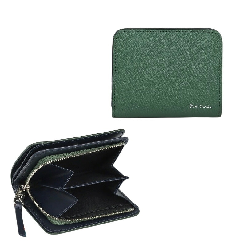 特典・正規品・無料ラッピング 二つ折り財布 メンズ 折り財布 ブライトストライププラー SS24 P915 813019 本革 レザー 牛革 ブランド プレゼント ギフト 誕生日 記念日 人気モ