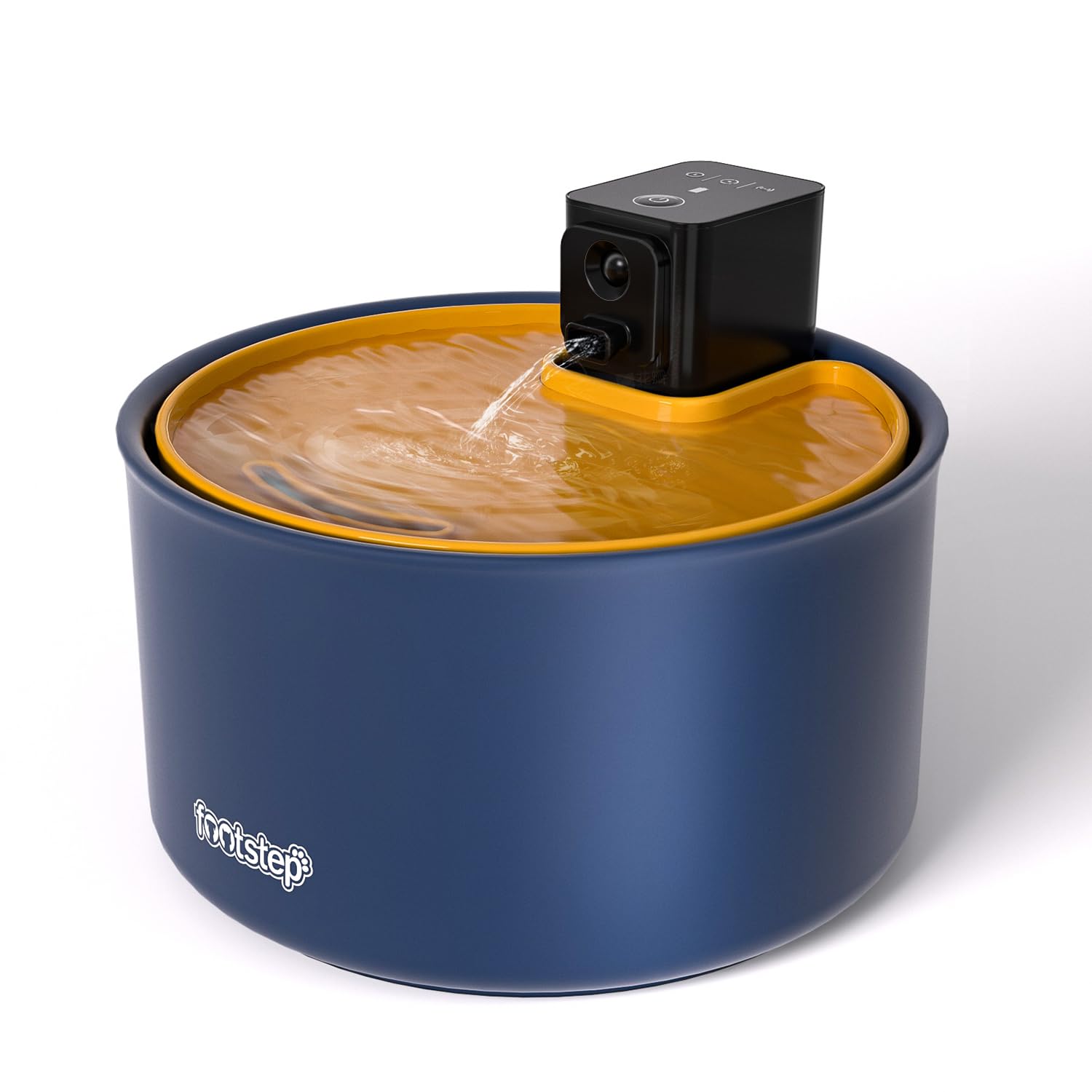 Footstep 自動給水器 猫 水飲み器 セラミック製 スマートペット用給水器 犬 ワイヤレスポンプ コードレス 充電式 ペット水飲み器 3.5L大容量 4000mAhバッテリー 循環式浄水 センサ