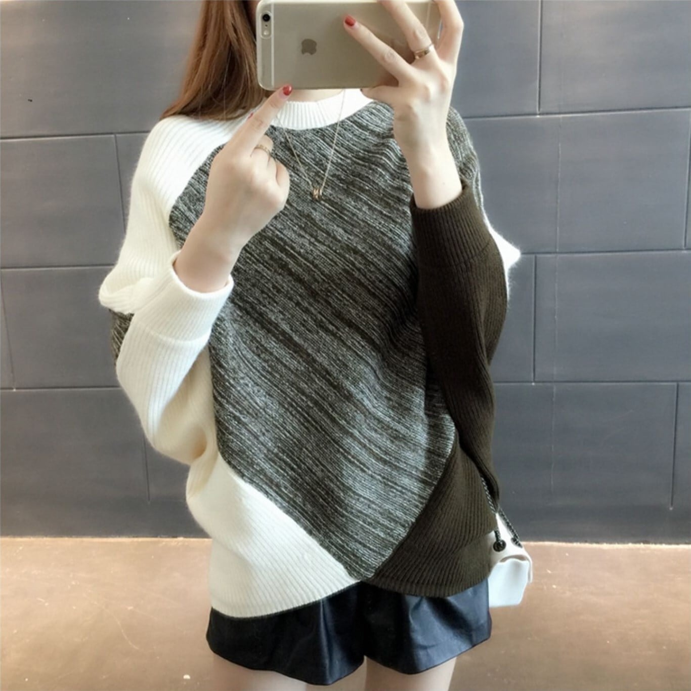 トップス セーター 袖あり 長袖 可愛い 大人可愛い おしゃれ カジュアル 大人女子 こなれ感 抜け感 存在感 個性的 ゆる ラフ ルーズ 春 秋 冬 10代 20代 30代 40代 50代 7,880円