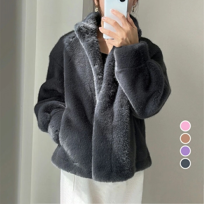 ボアブルゾン ボアジャケット 防寒ウェア ボアコート ファーコート エコファー スタンドカラー ショート丈 コート レディース 暖かい ジャケット ふわふわ 長袖 ボリューム アウター ボア ブルゾン