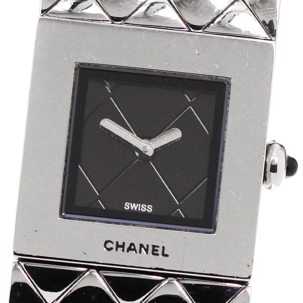 シャネル CHANEL マトラッセ クォーツ ブラック 黒 レディース 時計 シャネル CHANEL マトラッセ ブラック 黒 クォーツ レディース 時計
