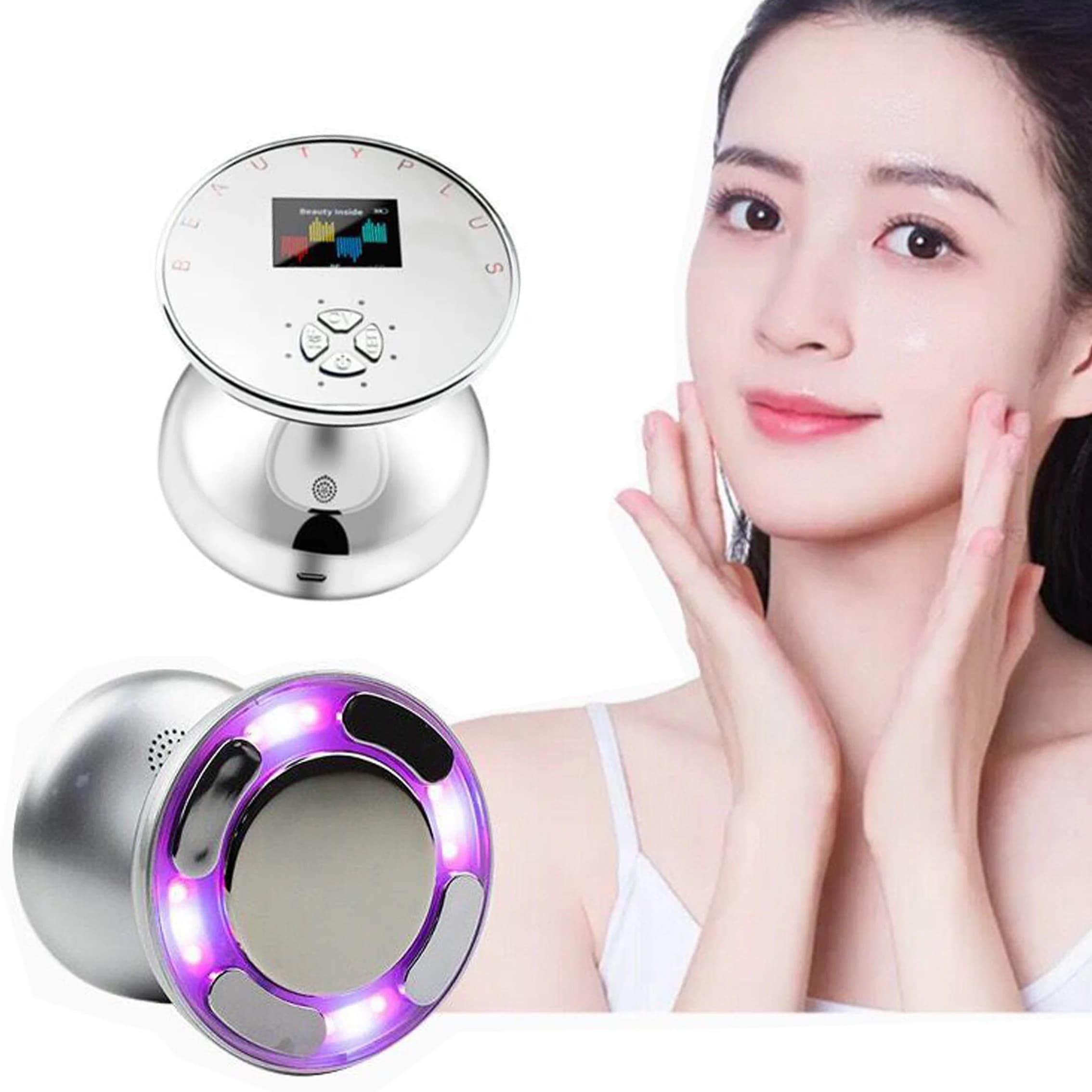 痩身美顔器 RF 光エステ家庭用キャビテーションマシン ラジオ波 赤と青LEDエステ ボディ専用 セルライト マッサージ器具 高周波 振動 美肌 ふくらはぎ 太もも 自宅で本格ボディケア