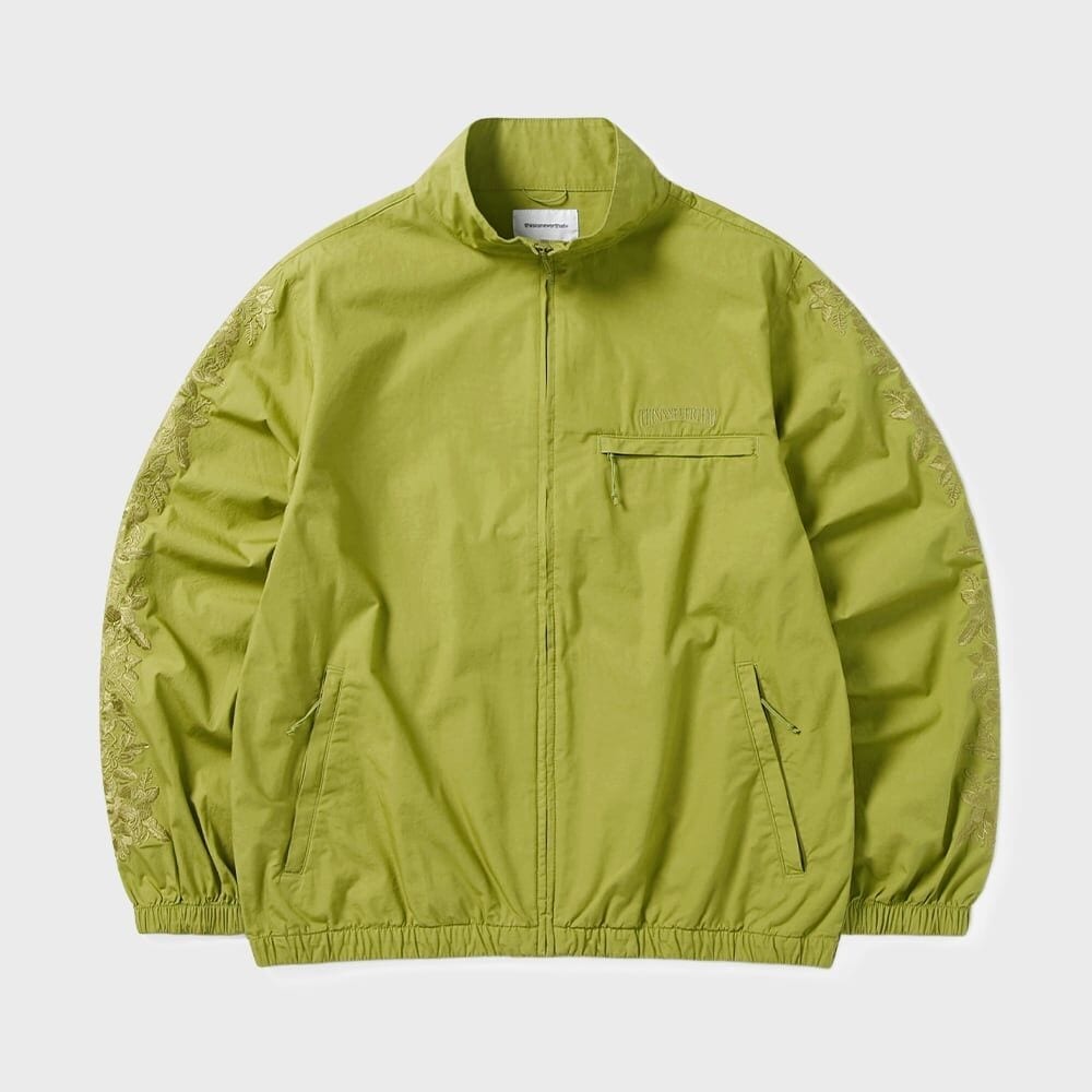 ディスイ즈ネバーザット フローラル刺繍ジャケット オリーブ