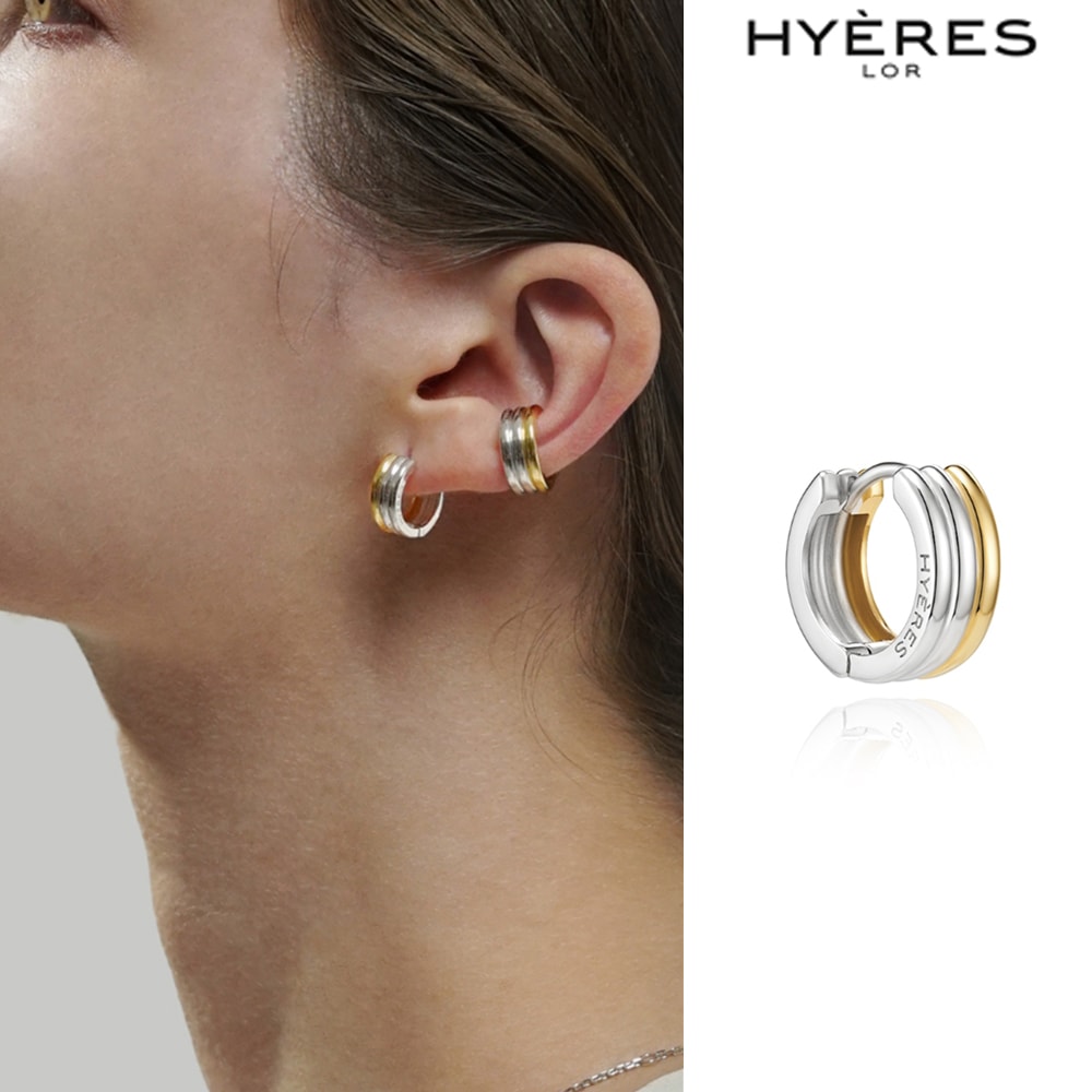 [HYERES LOR] Noailles Silver (C) Triple Round Earrings