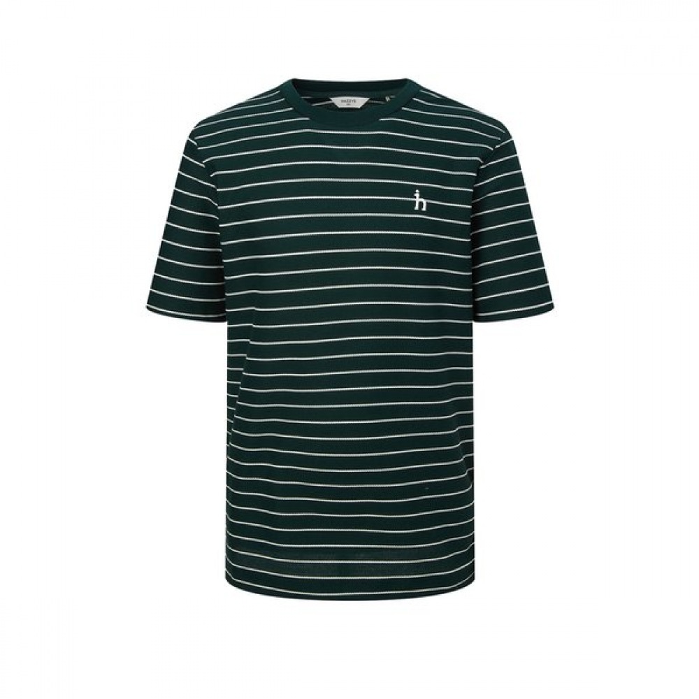 [25SS] [エアリーツイル] グリーンツイルストライプショートスリーブティーHZTS5B505E3