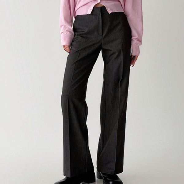 Hスタイル(PT)感動ルーズフィットスラックス 春 晩夏 女性 スラックス ストレートパンツ バンディングパンツ ルーズフィット デイリー