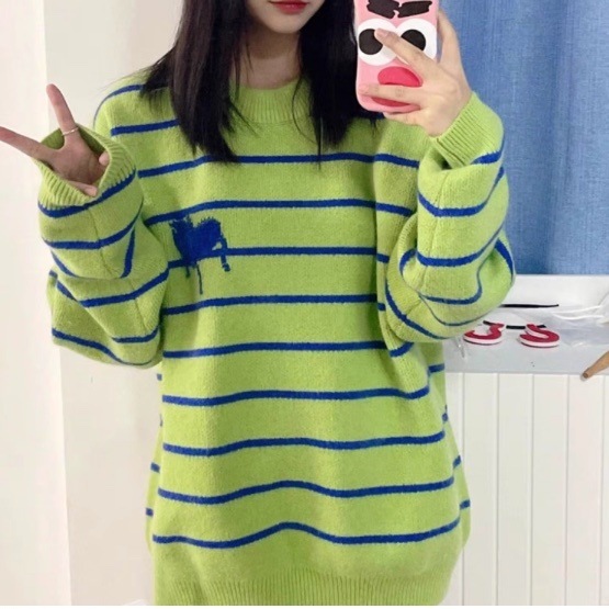 レディース トップス ニット セーター プルオーバー 長袖 ラウンドネック オーバーサイズ ストリート かわいい 大人可愛い カジュアル おしゃれ こなれ感 ラフ メンズライク マニッシュ