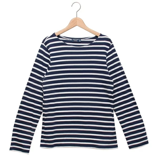 Tシャツ カットソー ホワイト ブルー メンズ ST.JAMES 9858 MARINENEIGE