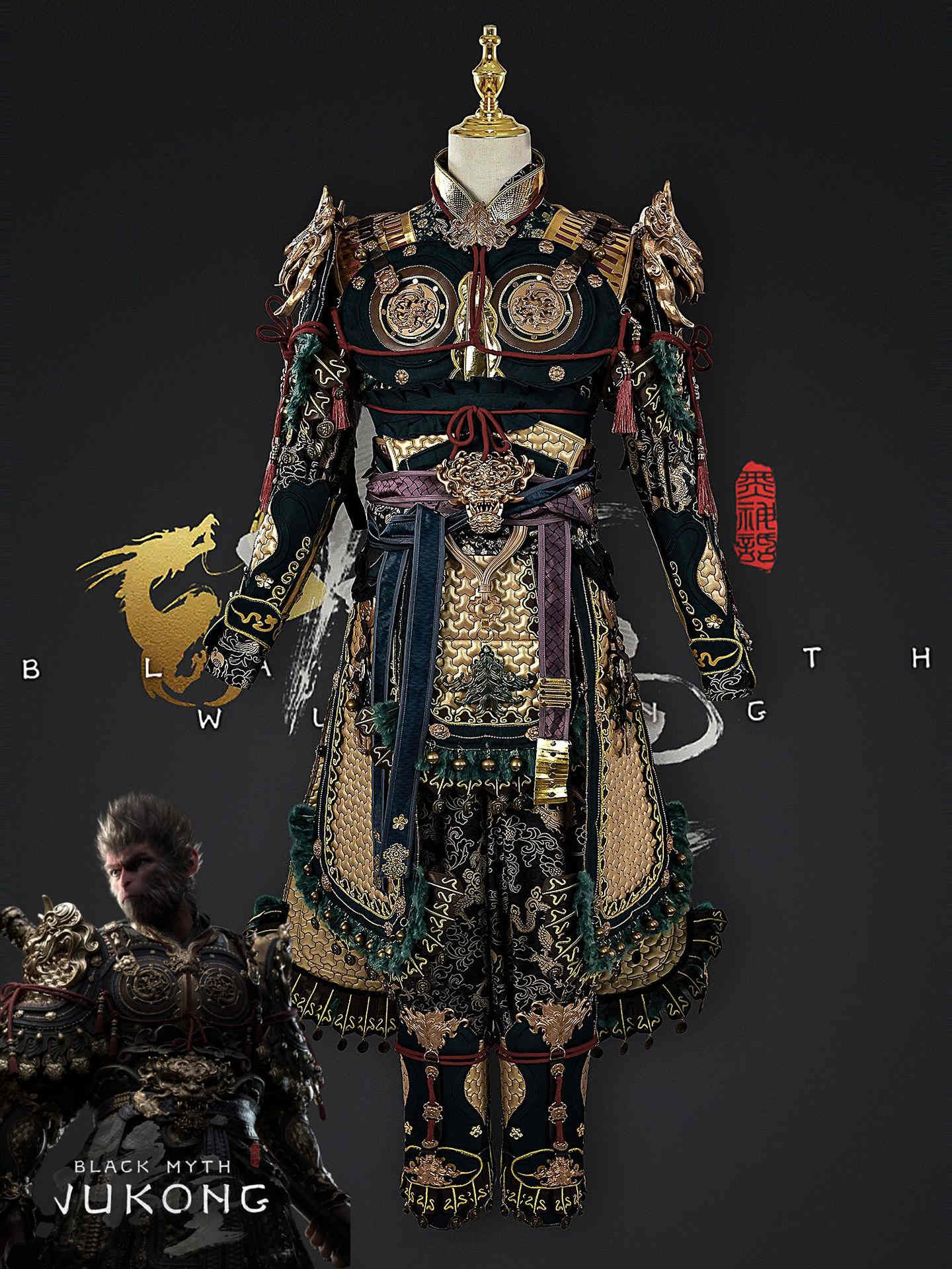 黑神话悟空 アーマー WUKONG コスプレ BLACK MYTH セットアップ 悟空 齐天大圣 孙悟空 中国風 チャイナ