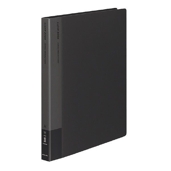 （まとめ買い）クリヤーブック A4縦 替紙式12枚ポケット30穴 濃灰 ラ-720DM [x3]