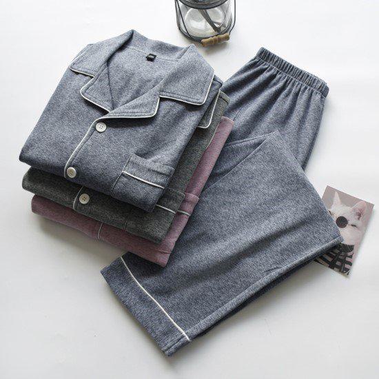 ルームウェア レディース メンズ 上下セット 2点セット セットアップ 長袖 長ズボン 大きいサイズ 可愛い パジャマ ナイトウェア 寝巻き 部屋着 おうち服 前開きフロントボタン コットン シンプル